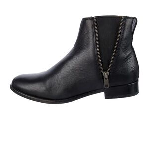 Frye Carly Zip Chelsea Black Leather Ankle Women's Boots Size 11B